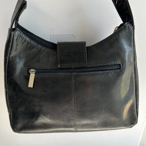 Vintage Danier Leather Hobo Shoulder Bag in Black - Picture 3 of 14